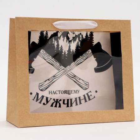 PVC package window, "real man", 31 x 11 x 26 cm