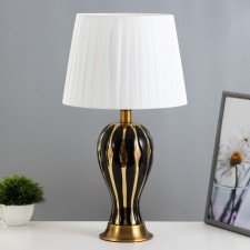 Lorenza table lamp E27 40W black -gold 28x28x51 cm Risalux