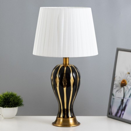 Lorenza table lamp E27 40W black -gold 28x28x51 cm Risalux