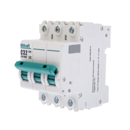 Automatic circuit breaker SE DEKRAFT VA-101, 3 poles, C, 32 A, 4.5 KA, 11081DEK-1