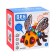 The bee "gears", light and sound, works from batteries, yellow color