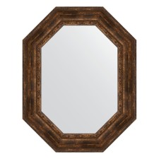 Mirror in a baguette frame, an aged tree with an ornament of 120 mm, 72x92 cm