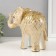 Souvenir Polystone "Golden Elephant with Geometric Patterns" 20x7.5x16.5 cm