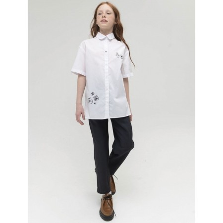 Blouse for girls, height 122 cm, white color-6