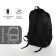 Youth backpack with lightning, 4 pockets, black/white color