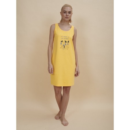 Female dress, size l, yellow color-7