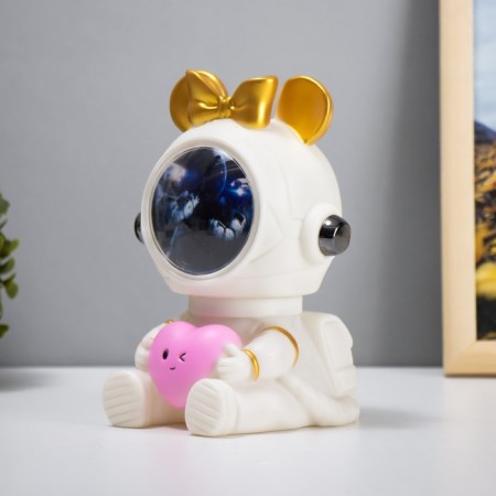 Night-wound Mishka Bear Cosmonaut Led usb white 12x12x16.5 cm-10