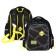 School backpack 40x33x15cm, ergonomic back, Across 410, black/yellow