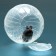 A ball for rodents on a metal base, 12 cm, transparent