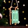 Christmas tree decoration "Salad", green, 10x4.5x2.5 cm, MDF