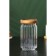 Glass Bank for bulk products with a Daphne wooden cover, 750 ml, 9 × 16 cm