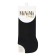 Women's socks mini cotone, size 35-38, Nero color