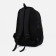 A backpack with a zipper, 3 external pockets, black/green color