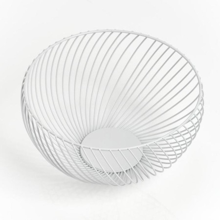 Vase for fruits, metal, white, 26.5 × 13.5 cm-2