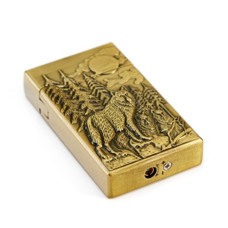 Gas lighter "Wolf", Piezo, 1.2 x 3.2 x 6.2 cm-3