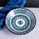 The plate of the Rishtan ceramics "Patterns", blue, deep, mix, 20 cm
