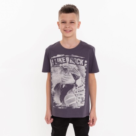 T-shirt for a boy, gray color, height 134-140 cm