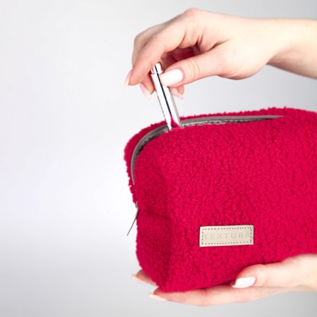 Lightning cosmetic bag, Textura, red color-7