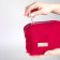 Lightning cosmetic bag, Textura, red color