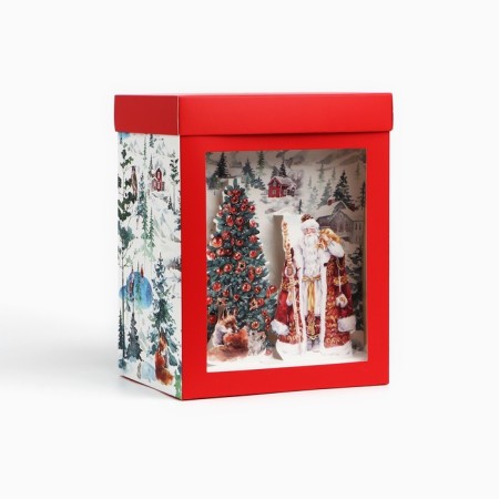 Folding box "New Year's watercolor", 18 x 23 x 14cm, New Year-1