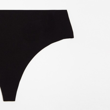 Women's cowards seamless thongs, black color, size 44-46 (l)-5