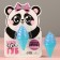 Lip gloss "Panda", the aroma of blueberries