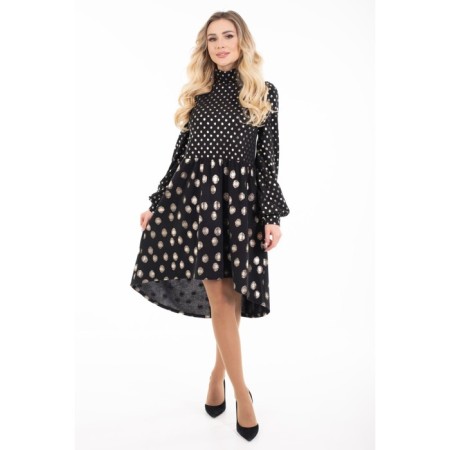 Women's dress, size 42, black color-3