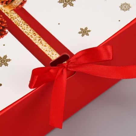 Gift Gift "Red Banting, embossing", 31 x 24.5 x 8 cm, New Year-3