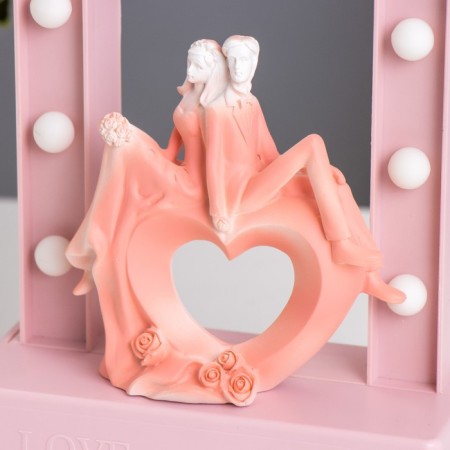 Night -toe "Lovers" 14XLED 4000K USB 3haa Pink 24.5x7x15.5cm Risalux-5