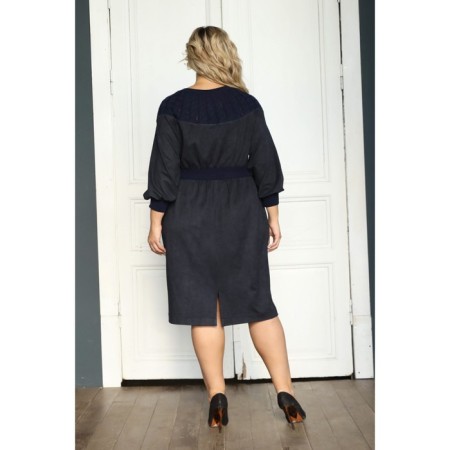 Women's dress, size 52, blue color-3