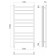 Terminus heated towel rail "Aurora" P10, 500x1050 mm, chrome