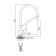 Accoona A4890F-2 kitchen mixer, single-leaf, silicone spout, brass, black, chrome