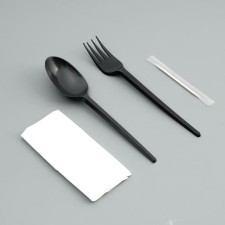A set of disposable dishes 