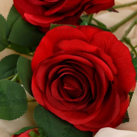 Artificial "Rose Luxury" 9x63 cm, red-1