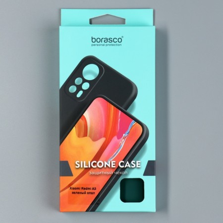 Borasco Mate case for Xiaomi Redmi A3, silicone, green-3