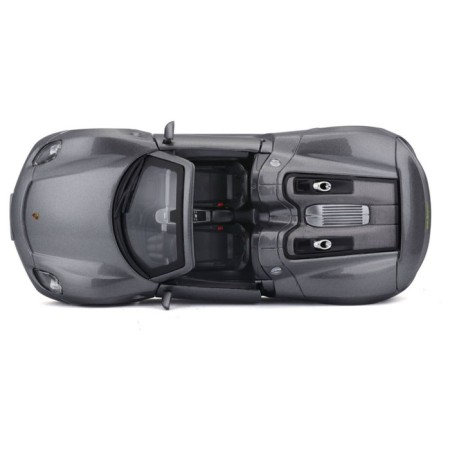 BBURAGO Porsche 918 SPYDER, DIE-CAST, 1:24, opening doors, gray gray.-4