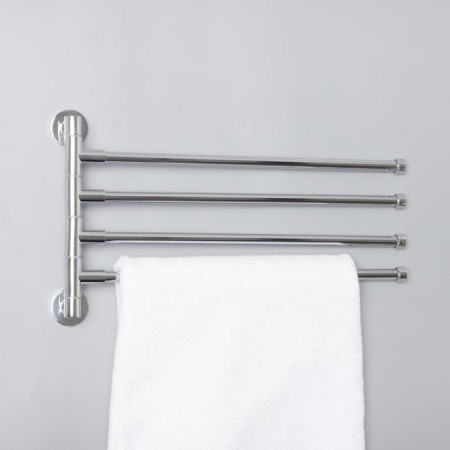 Holder for towels with 4 rotary panels, accoona a121-4, color chromium-6
