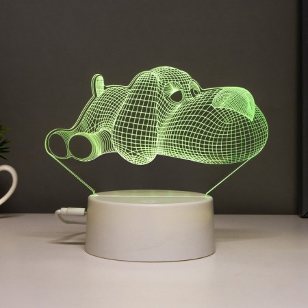 S soat "Dog" LED 7 colors USB/from the batteries white Risalux-7