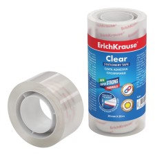 Adhesive tape stationery, 24 mm x 20 meters, Erichkrause Clear, transparent, in film, price per 1 pc.