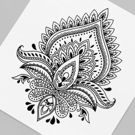 Black "pattern" 8x7.5 cm tattoo tattoo-2