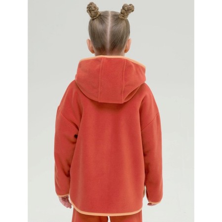 Jacket for girls, height 86 cm, terracotta color-4