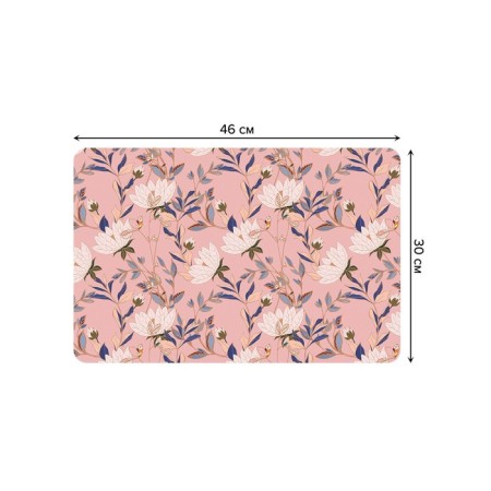 Set of napkins for setting the table "Flower picture", rectangular, rounded edges, size 30x46 cm, 4 pcs-2
