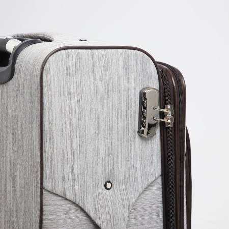 Big suitcase 28 ", lightning department, code castle, 4 wheels, outer pocket, gray color.-4
