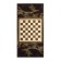 Wooden backgammon large with checkers, board game "Leo and Moon", 60 x 60 cm