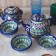 Sugar of Rishtan ceramics "Flowers", 1 l, blue