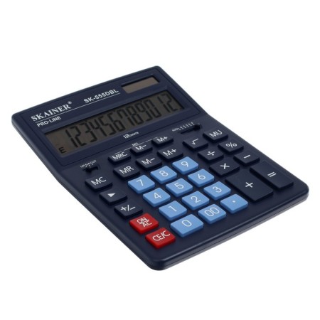 Large desktop calculator, 12-bit, Skainer SK-555BL, 2 power, 2 memory, 155 x 205 x 35 mm, blue-2