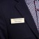 Badge horizontal, external 72 x 27 mm, internal 70 x 25mm, on magnet
