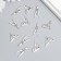 Decor for creativity Metal "Rine and Circular" silver set 6+6 pcs 1.8x2.5 cm 1x2.7 cm