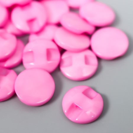 Buttons plastic on the midnight "Kruglyash Pink" 1.3x1.3 cm set 50 pcs 2x5x5.5 cm-1