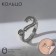 Ring "question mark", silver color, dimensionless